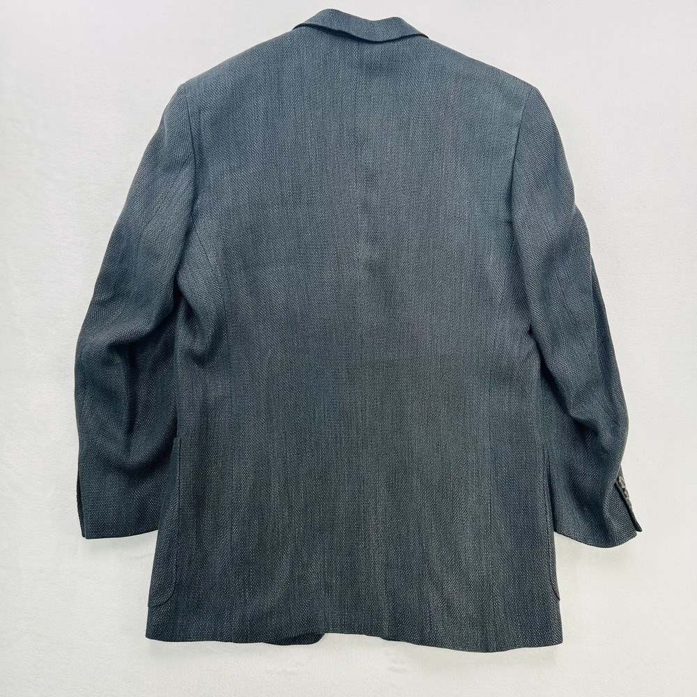 Ermenegildo Zegna Blazer Mens 40 Gray Wool Linen Bergdorf Goodman Jacket - Picture 15 of 16